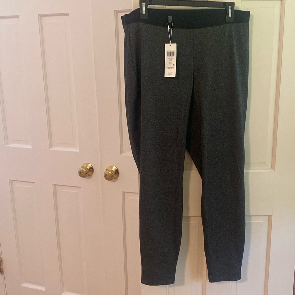 Eileen Fisher Charcoal Leggings. Size L. New With Tags